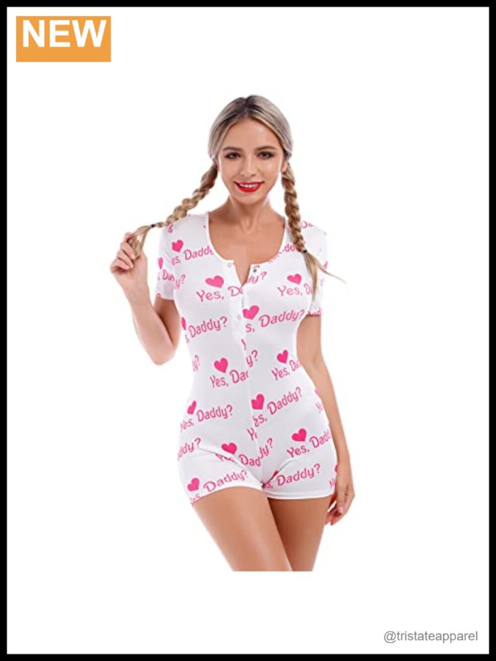 Women's One Piece Pajama Romper Bodysuit Short Sleeve V Neck Button Down